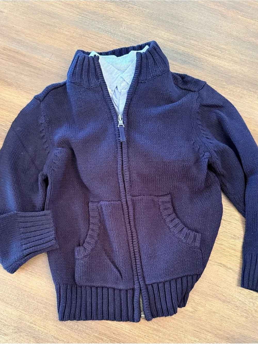 The Children’s Place Boys Size 5/6 Shirt & Navy Sweater 2-Piece Bundle
